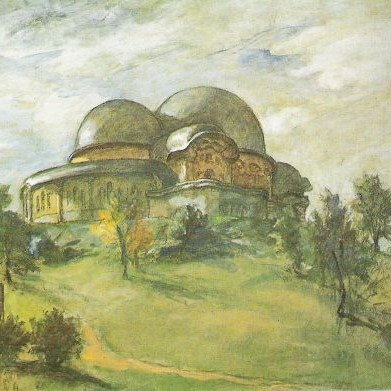 Goetheanum malet af Hermann Linde